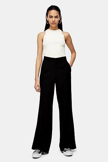 *black Low Menswear Style Trousers By Topshop Boutique