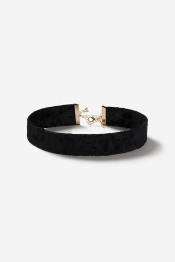 Topshop Crushed Velvet Choker Necklace