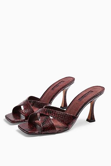 Topshop Niece Cross Strap Mules