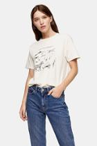 Topshop Considered Ecru Organic Cotton Love Your Kind T-shirt