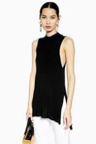 Topshop Knitted Ribbed Long Line Tank Top