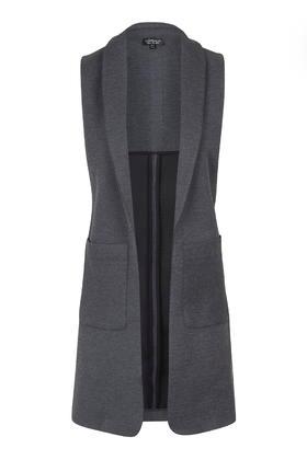 Topshop Shawl Collar Sleeveless Jacket