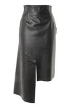 Topshop Step Hem Leather Skirt By Boutique