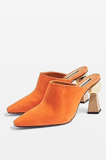 Topshop Sculptured Heel Mules