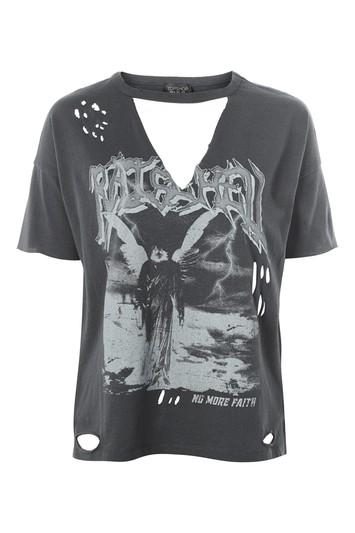 Topshop Raise Hell Choker T-shirt