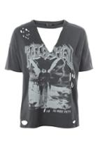 Topshop Raise Hell Choker T-shirt