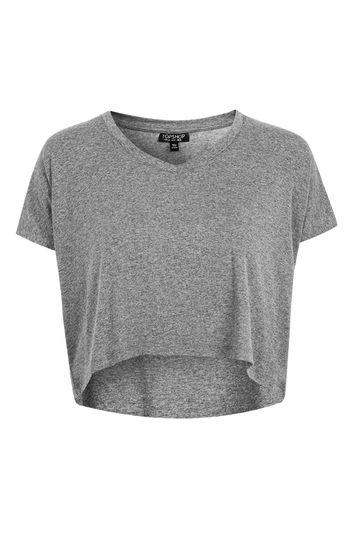 Topshop Cropped V Tee