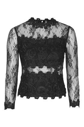 Topshop Premium Lace Top