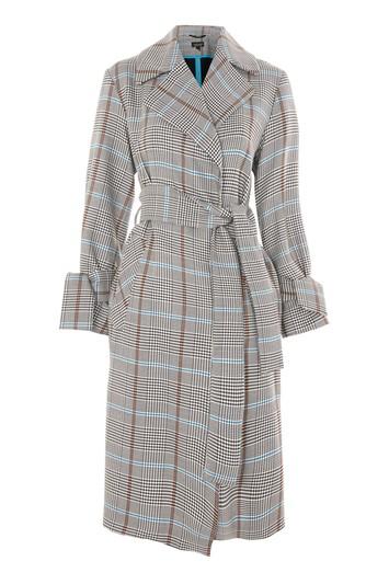 Topshop Tall Lightweight Checked Coat