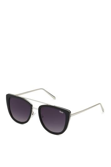 Topshop *french Kiss Black Sunglasses By Quay Australia
