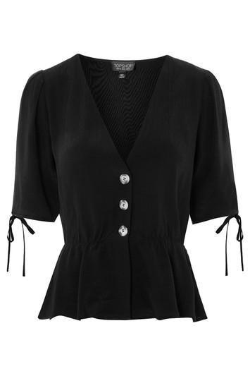 Topshop Button Down Tea Blouse