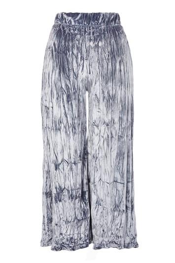 Topshop Crushed Velvet Wide Leg Trousers