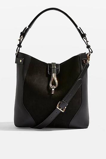 Topshop Max Metal Clasp Hobo Bag