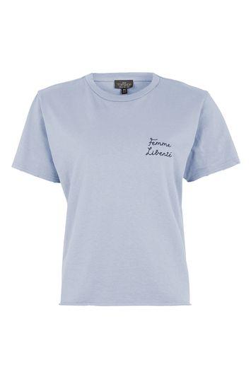 Topshop Petite Femme Liberte Motif T-shirt