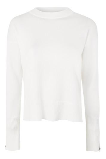 Topshop Zip Detail Sweatshirt