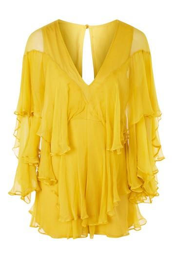 Topshop Ruffle Plunge Playsuit
