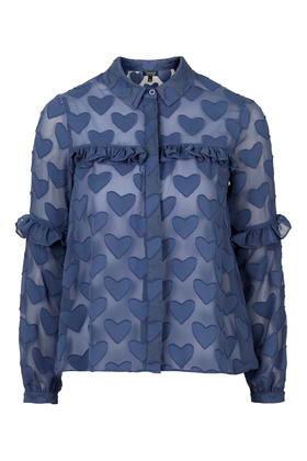 Topshop Burnout Heart Shirt
