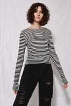 Topshop *striped Slubby Long Sleeve T-shirt By Boutique