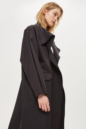 Topshop *fold Neck Duster Coat By Boutique