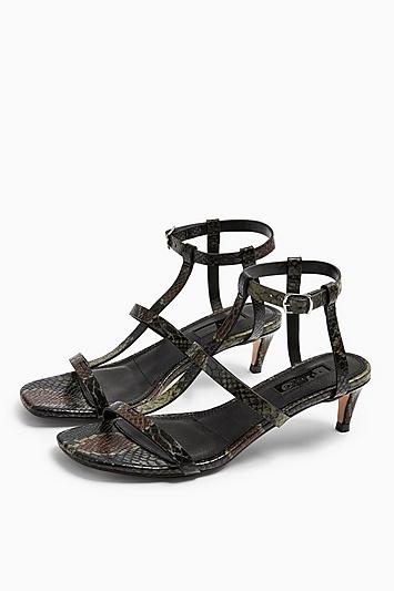 Topshop Ninja T-bar Mid Heels