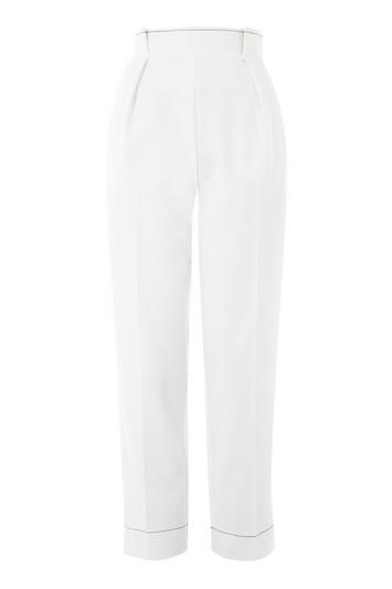 Topshop Topstitched Tapered Trousers