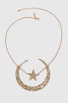 Topshop Disc And Star Necklace