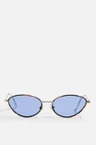 Topshop Thelma Oval Sunglasses