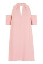 Topshop Cold Shoulder Funnel Neck Dress