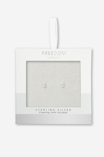 Topshop Sterling Silver Pineapple Stud Earrings