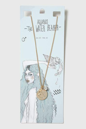 Topshop Aquarius Charm Necklace