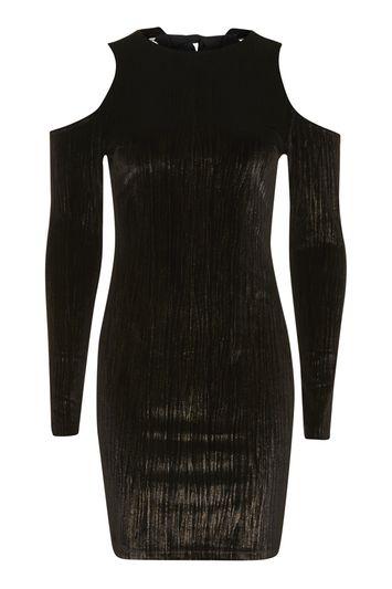 Topshop Scoop Back Tie Velvet Dress