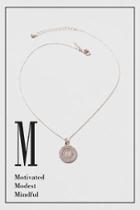 Topshop Circle 'm' Initial Ditsy Necklace