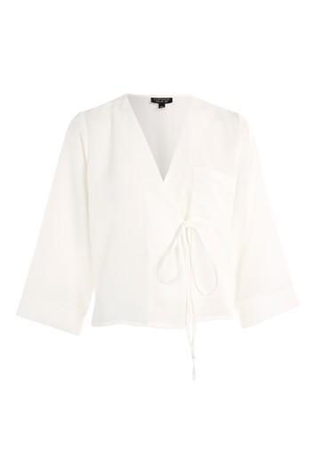 Topshop Petite Tara Tie Shirt