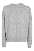 Topshop Tall Zip Side Crew Jumper