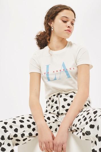 Topshop 'la' Slogan T-shirt