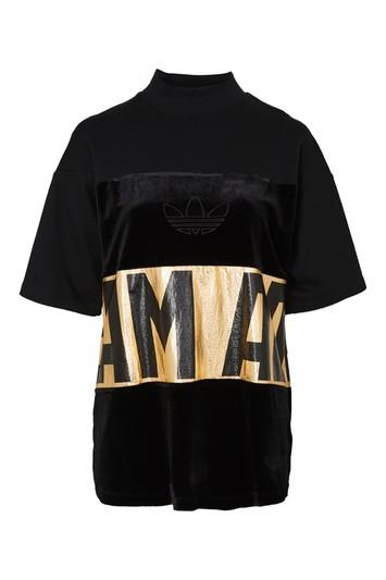 Topshop *velour Metallic T-shirt By Adidas Originals