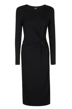 Topshop Tall Knot-front Midi Dress