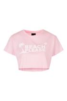 Topshop *beach Please Loose Fit Crop By Illustrated People