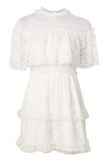 Topshop Lace Cape Skater Dress