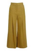 Topshop Pinstripe Cropped Wide Leg Trousers