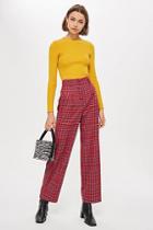 Topshop Check Slouch Trousers