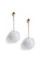 Topshop *glitter Pom Drop Earrings