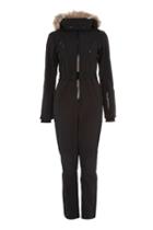 Topshop Black Long Sleeve Ski Suit