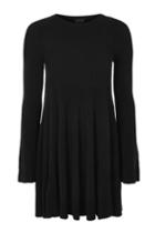 Topshop Fluted Sleeve Knitted Dress