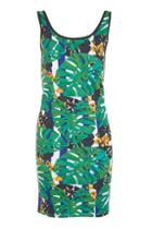 Topshop Palm Print Mini Bodycon Dress