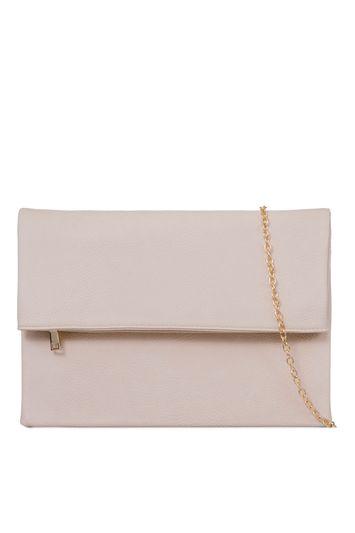 Topshop *cream Clutch Bag By Koko Couture