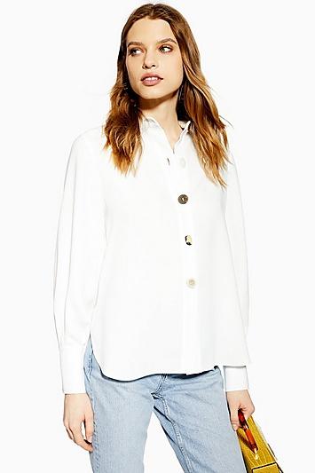Topshop Mixed Button Shirt
