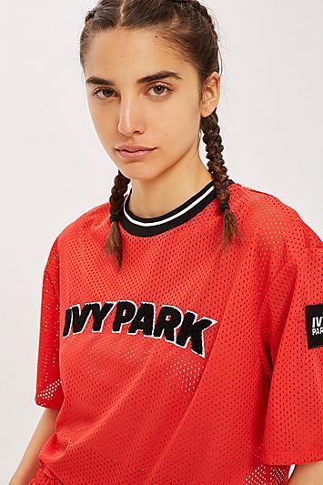 Topshop Airtex Crop T-shirt By Ivy Park