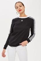 Topshop Three Stripe Long Sleeve T-shirt By Adidas
