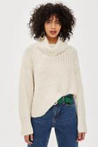 Topshop Chunky Roll Neck Jumper